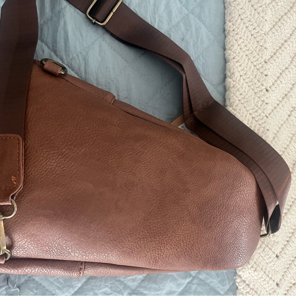 Brown sling bag